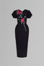 Blossom Noir Midi Dress for women, from Tiny Ink, The Viet Concept 