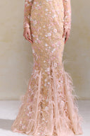 Heli Ostrich Feather Lace Couture Dress for women, from ARTI, The Viet Concept 