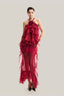 Red Midi Tiered Dress for women, from MUST HAVE, The Viet Concept 