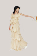 Gelsemium Layered Ruffled Chiffon Floor Length Dress for women, from DAS LA VIE, The Viet Concept 
