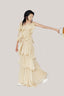Gelsemium Layered Ruffled Chiffon Floor Length Dress for women, from DAS LA VIE, The Viet Concept 