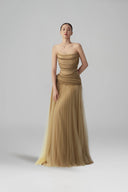 BYDI • Dara Pleated Tulle Taffeta Couture Evening Gown