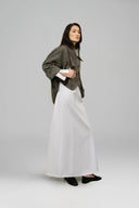 Dark Grey Pu Hethered Stretch Tweed Shawl Collar Volume Jacket for women, from LECIA, The Viet Concept 