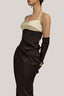 Nyx Sheath Halter Neck Silk Floor Length Dress for women, from POM, The Viet Concept 