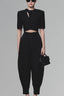 Black Diagonal Wrap Top for women, from Keira Tong, The Viet Concept 
