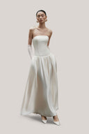 White Madelience Maxi Dress for women, from HUONG, The Viet Concept 