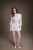 KEIRA TONG • Sculpted Cupped Collar Tailored Shirt