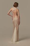 Ondine Ivory Lace Tulle Evening Gown for women, from POEM, The Viet Concept
