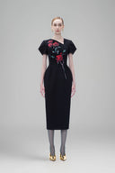 Blossom Noir Midi Dress for women, from Tiny Ink, The Viet Concept 