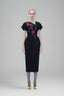 Blossom Noir Midi Dress for women, from Tiny Ink, The Viet Concept 