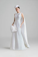 Imperial Pearl Cape Mikado Wedding Gown for women, from LINH DOAN, The Viet Concept