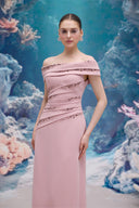 Nadine Crystal-Draped Crepe Evening Gown for women, from 21SIX, The Viet Concept