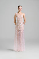 Aste Sheer Floral Sequin Couture Top for women, from ARTI, The Viet Concept 