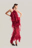 Red Midi Tiered Dress for women, from MUST HAVE, The Viet Concept 