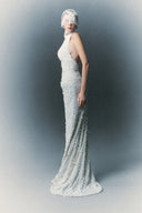 HA THANH VIET • Atalia Crystal-Embellished Sequin Column Gown