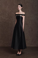 SANT SOUCI • Sienna Crystal Embellished Off-Shoulder Taffeta Midi Dress