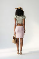 Marta Silk Breeze Cropped Tie-Front Top for women, from HUELLEY HUELLEY, The Viet Concept