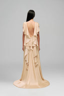 Siraile Sculptural Pleated Maxi Dress for women, from Guyehi Studio, The Viet Concept 