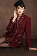 Embroidered V-Neck Tweed Jacket for women, from KEIRA TONG, The Viet Concept