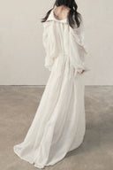 Ivory Choi Bow Smocked Muslin Maxi Dress for women, from DAS LA VIE, The Viet Concept