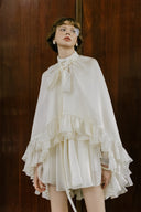 Monarch Cape Ruffle Mini Dress for women, from WHITE PLAN, The Viet Concept