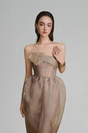 Flux Cocoon Draped Maxi Dress for woman, from ARTI, The Viet Concept