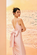Zuri Silk Satin Asymmetric Evening Gown for women, from 21SIX, The Viet Concept