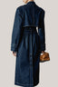 Ayla Straight Belt Strap Denim Calf Length Trench Coat for women, from HOBB, The Viet Concept 
