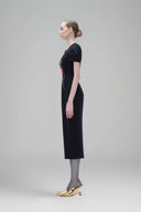 Blossom Noir Midi Dress for women, from Tiny Ink, The Viet Concept 
