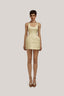 Eos A-line Scoop Neck Brocade Mini Dress for women, from POEM, The Viet Concept 