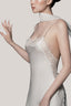 White Gianna Lace-Trim Square Neck Long Nightgown for women, from DORO, the Viet Concept 