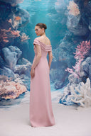 Nadine Crystal-Draped Crepe Evening Gown for women, from 21SIX, The Viet Concept