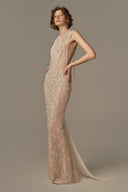 Ondine Ivory Lace Tulle Evening Gown for women, from POEM, The Viet Concept
