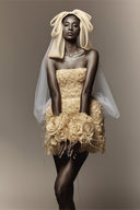 Alisa Floral Appliqué Mesh A-Line Mini Dress Set for women, from DAS LA VIE, The Viet Concept 