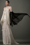 LE LAM AMARÉ • Serein Silk Chiffon Fringe Maxi Skirt