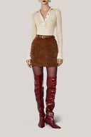 Yumi Bodycon Collared Neck Cotton Lace Top fror women, from HOBB, The Viet Concept 