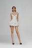 Cream Perla Mini Dress for women, from La Vierge, The Viet Concept 