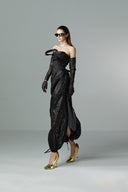 Noctiflora Luxe Convertible Lamé Dress-To-Pant Gown for women, from SORAMAME, The Viet Concept
