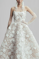 Echo Of Petals Tulle Net Maxi Dress for women, from LINH DOAN, The Viet Concept 