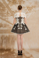 ROSEE de MATIN • Black White Mini Lace Dress