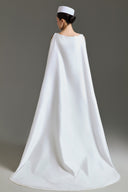 Imperial Pearl Cape Mikado Wedding Gown for women, from LINH DOAN, The Viet Concept