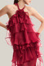 Red Midi Tiered Dress for women, from MUST HAVE, The Viet Concept 