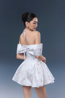Hebe Floral Taffeta Corset Mini Dress for women, from JOSEPHINE, The Viet Concept 
