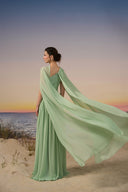 Amara One-Shoulder Crystal Chiffon Evening Gown for women, from 21SIX, The Viet Concept