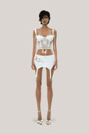White Juliette Strap Top for women, from Huelley Rose, The Viet Concept 