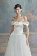 LINH PHUNG • Lindsey Couture Butterfly Corset Silk Midi Dress
