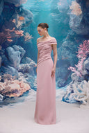 Nadine Crystal-Draped Crepe Evening Gown for women, from 21SIX, The Viet Concept