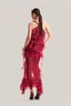 Red Midi Tiered Dress for women, from MUST HAVE, The Viet Concept 
