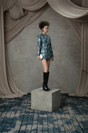 Cera Éclat Enamel Denim Vest for women, from MOC NHU, The Viet Concept