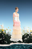 LINH PHUNG • Kailani Ombre Corset Off-Shoulder Evening Gown